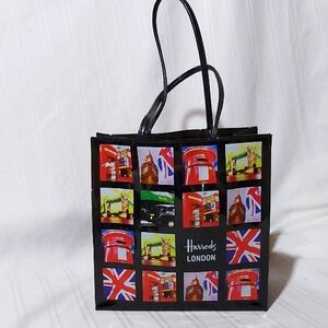 46. Harrods London Black Tote Bag